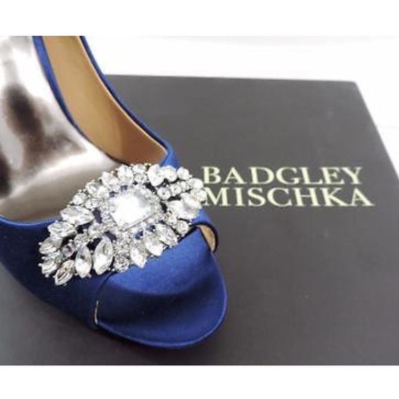 Badgley Mischka Open Toe with Crystal Heels - Picture 6 of 6